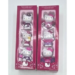 Hello Kitty 2" Figurine Sets (3‎ each): Bathtime Kitty and Rah Rah Rah Kitty